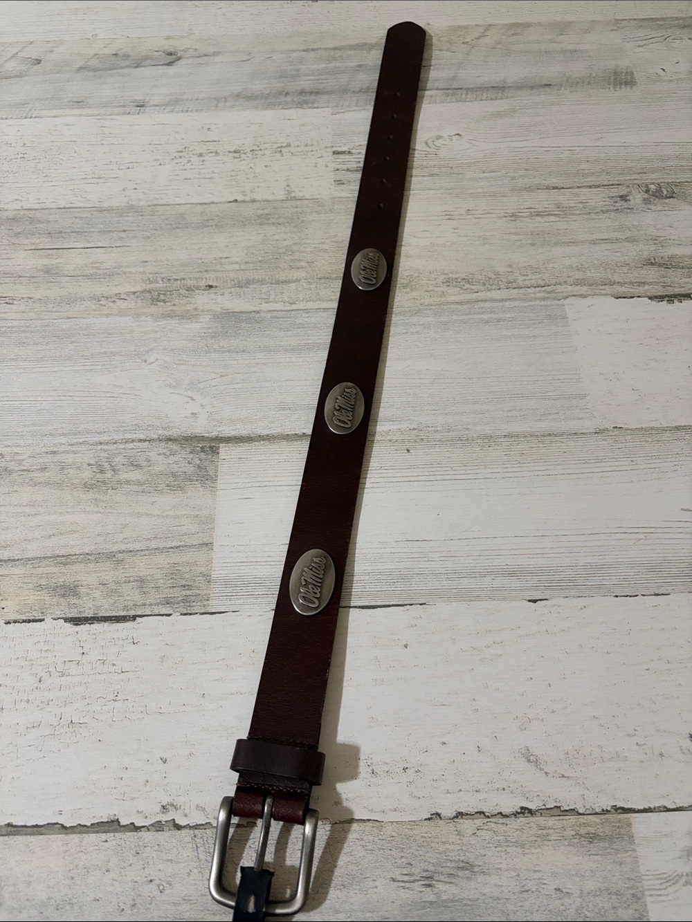 Zep -Pro Ole Miss Kids Brown Leather Belt Size Small. New - Picture 6 of 10